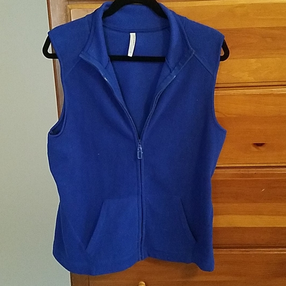 Old Navy Royal Blue Fleece Vest, Size Large - Picture 1 of 4